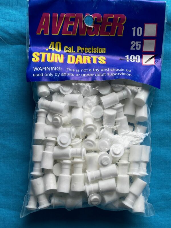 100 Pack - Blow Gun - Darts, Stun .40 Cal - 100 Pack White