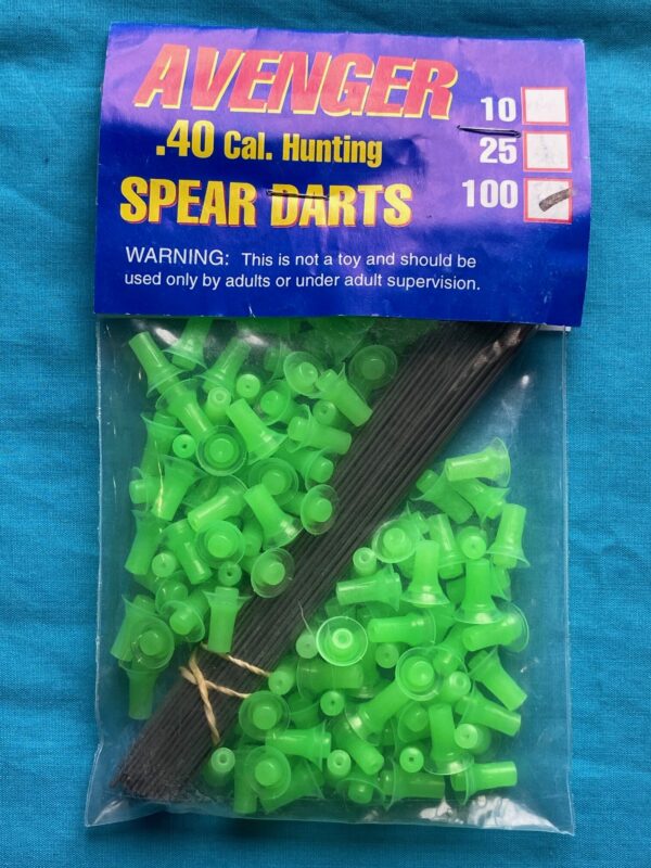 .40c Pro-Length Spearhead Blowgun Darts - 100 Pack Green