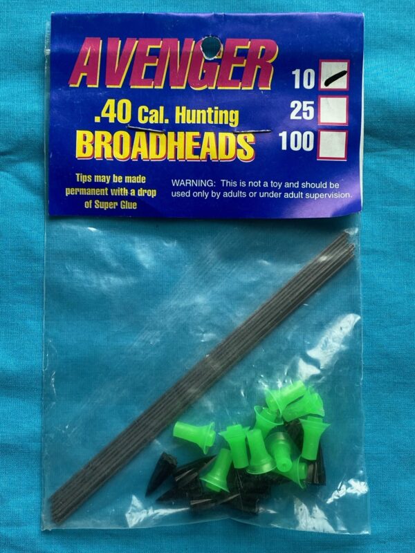 Blow Gun - Darts, Broadhead .40 Cal - 10 Pack Light Green