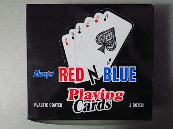 Red N Blue Playing Cards - Plastic Coated Poker Cards (New)