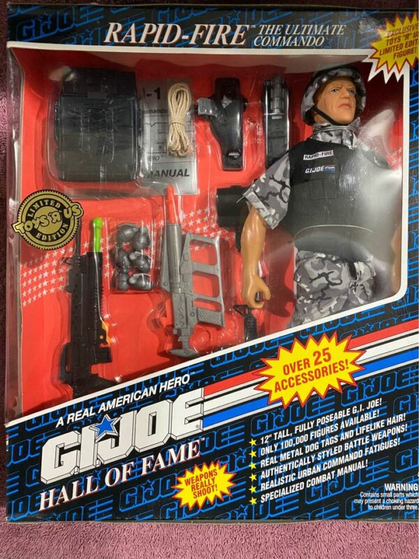 GI JOE Hall Of Fame RAPID FIRE 12" ULTIMATE COMMANDO Toys R Us Ltd Edition 1993