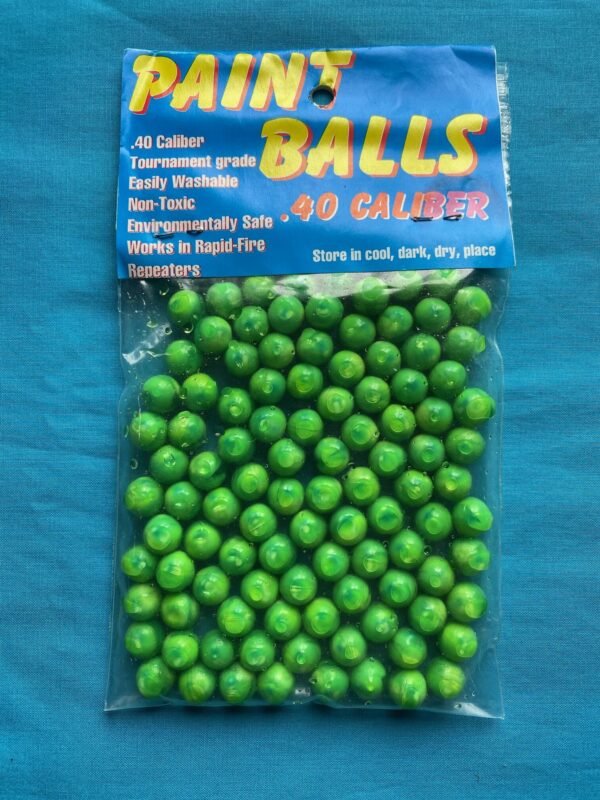 100 pack – .40 cal Paintballs for Blowguns or Slingshots – Green