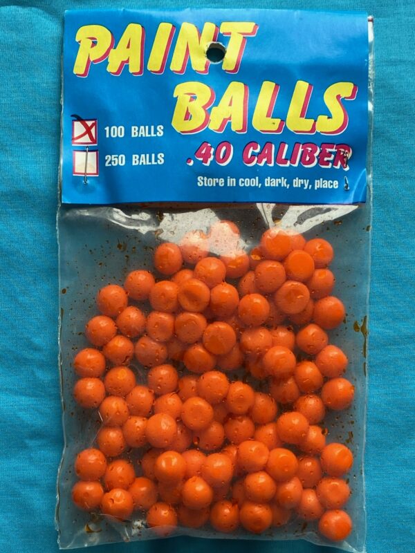 100 pack – .40 cal Paintballs for Blowguns or Slingshots – Orange