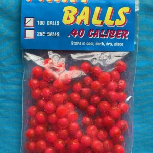 100 pack – .40 cal Paintballs for Blowguns or Slingshots – Red