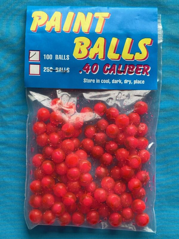 100 pack – .40 cal Paintballs for Blowguns or Slingshots – Red