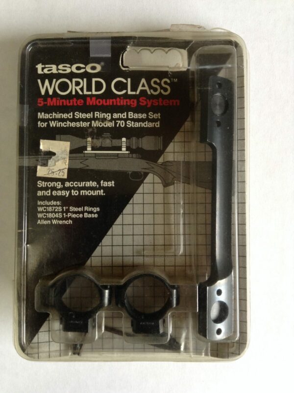 Tasco World Class Steel Ring & Base Set - Winchester Model 70 Standard - WC1804/72D