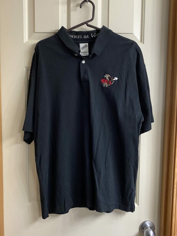 Vintage Warner Bros Studio Polo Shirt - Genius at Work - Coyote