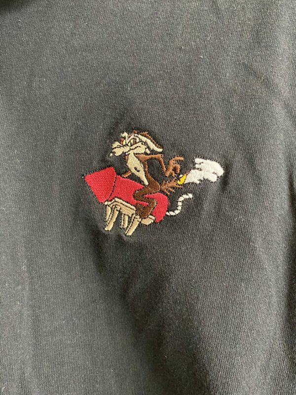 Vintage Warner Bros Studio Polo Shirt - Genius at Work - Coyote - Image 3