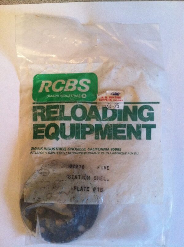 RCBS 5-Station Progressive Shell Plate #18 .44 Magnum .44 Special 88818 NEW