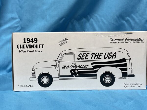 FIRST GEAR 1949 CHEVROLET 1-TON PANEL TRUCK SEE THE USA DIE-CAST 1/34 SCALE 19-1410 - Image 10