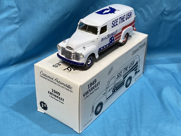 FIRST GEAR 1949 CHEVROLET 1-TON PANEL TRUCK SEE THE USA DIE-CAST 1/34 SCALE 19-1410 - Image 4