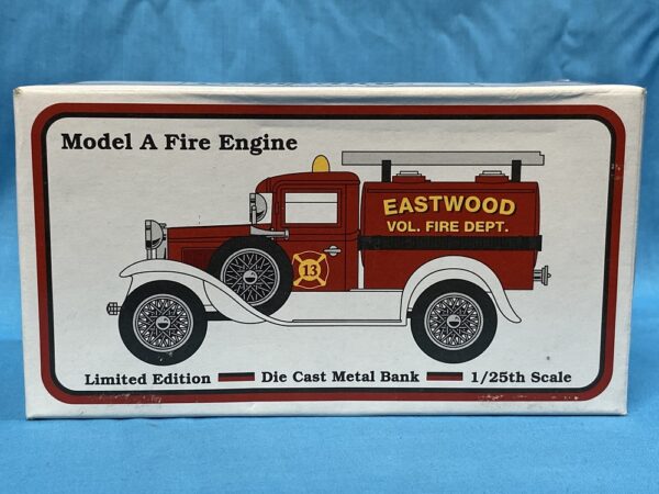 Eastwood Company Model A Ford Fire Engine Stock #116600 1:25 Scale Limited Edition Bank
