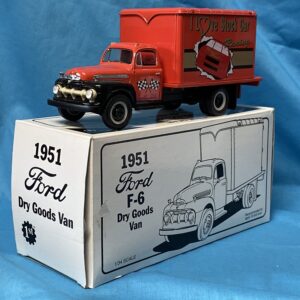 First Gear 1951 Ford F-6 Dry Goods Van “I love Stock Car Racing” 1/34 28-1120