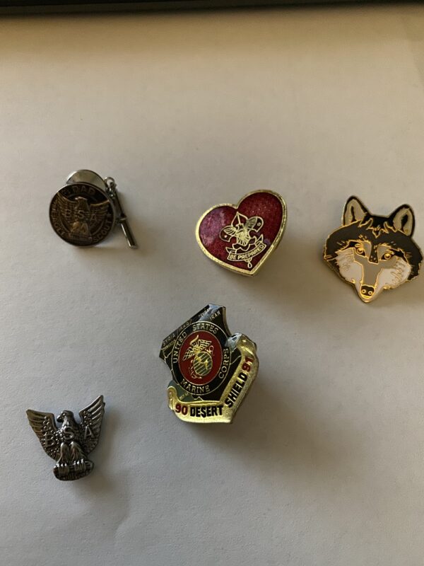 5 Pin Lot - Boy Scouts of America & Desert Shield Pins
