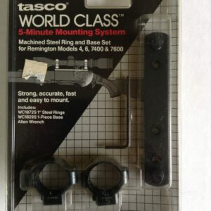 Tasco World Class Steel Ring & Base Set - Reminton Models 4, 6, 7400 & 7600 - WC1829/72D