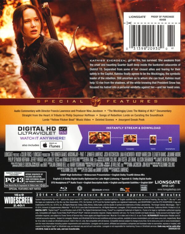 The Hunger Games - MockingJay Part 1 (Blu-ray & DVD) - Image 3