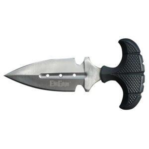 Boot Knife - Silver Blade Dagger with Black Handle
