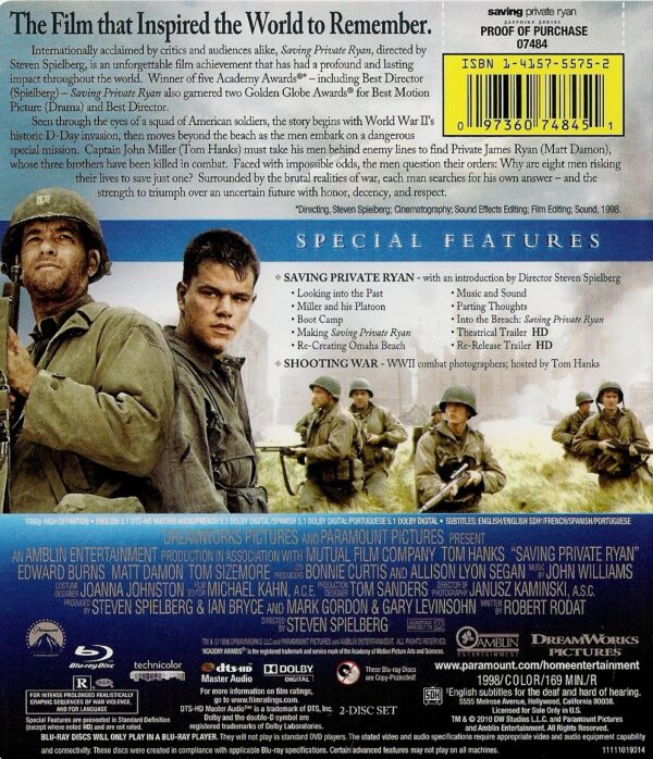 Saving Private Ryan [Sapphire Series] [2 Discs] Blu-ray - Image 3