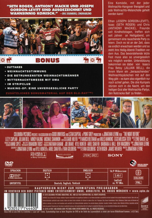 The Night Before Movie, Joseph Gordon-Levitt (2015) Comedy, WS - Image 2
